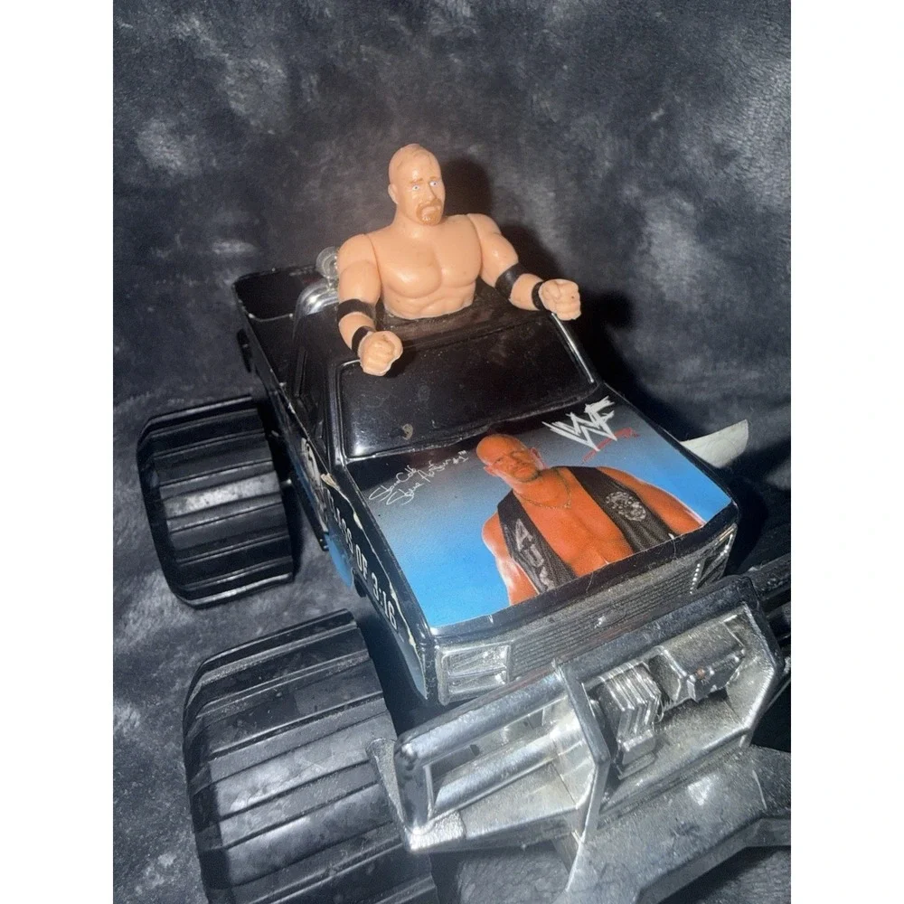 Vintage WWF Attitude Era Stone Cold Monster Truck 1998 Toy Island